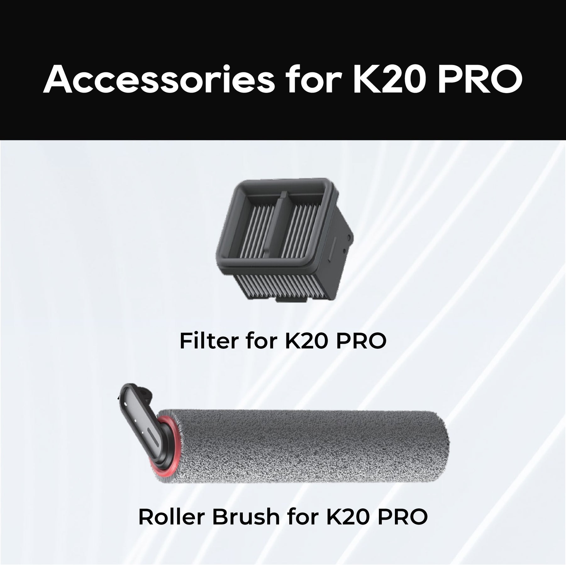 Mova Vacuum Cleaner Accessories Filter Roller Brush (K20/20 Pro)