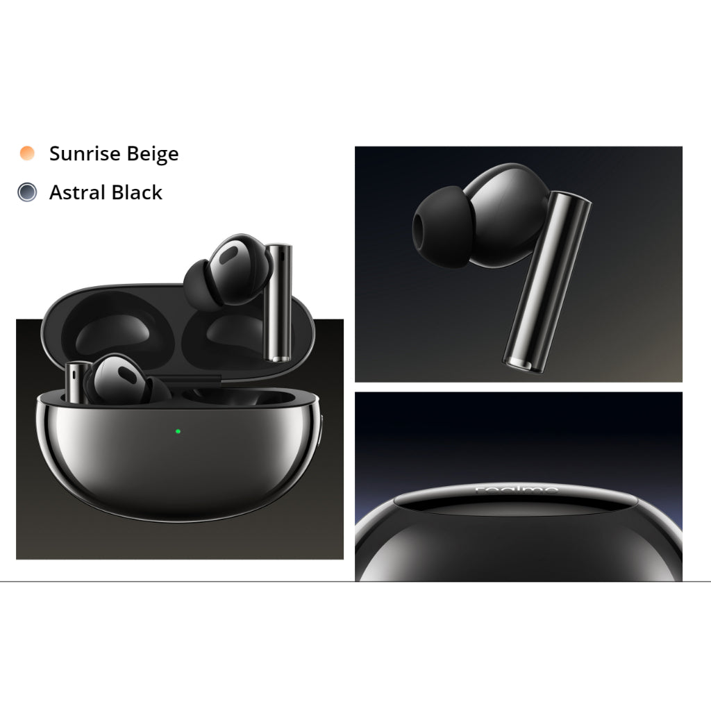 realme Buds Air 5 Pro Wireless Headphones, realBoost Dual Drivers, Up to 40  Hours of Playback, 50dB Active Noise Cancellation, 360° Spatial Audio