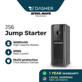 Steelmate Jump Starter JS6 6000mAh High Capacity Battery Powerbank Fireproof case with Multi-protection for all Vehicles